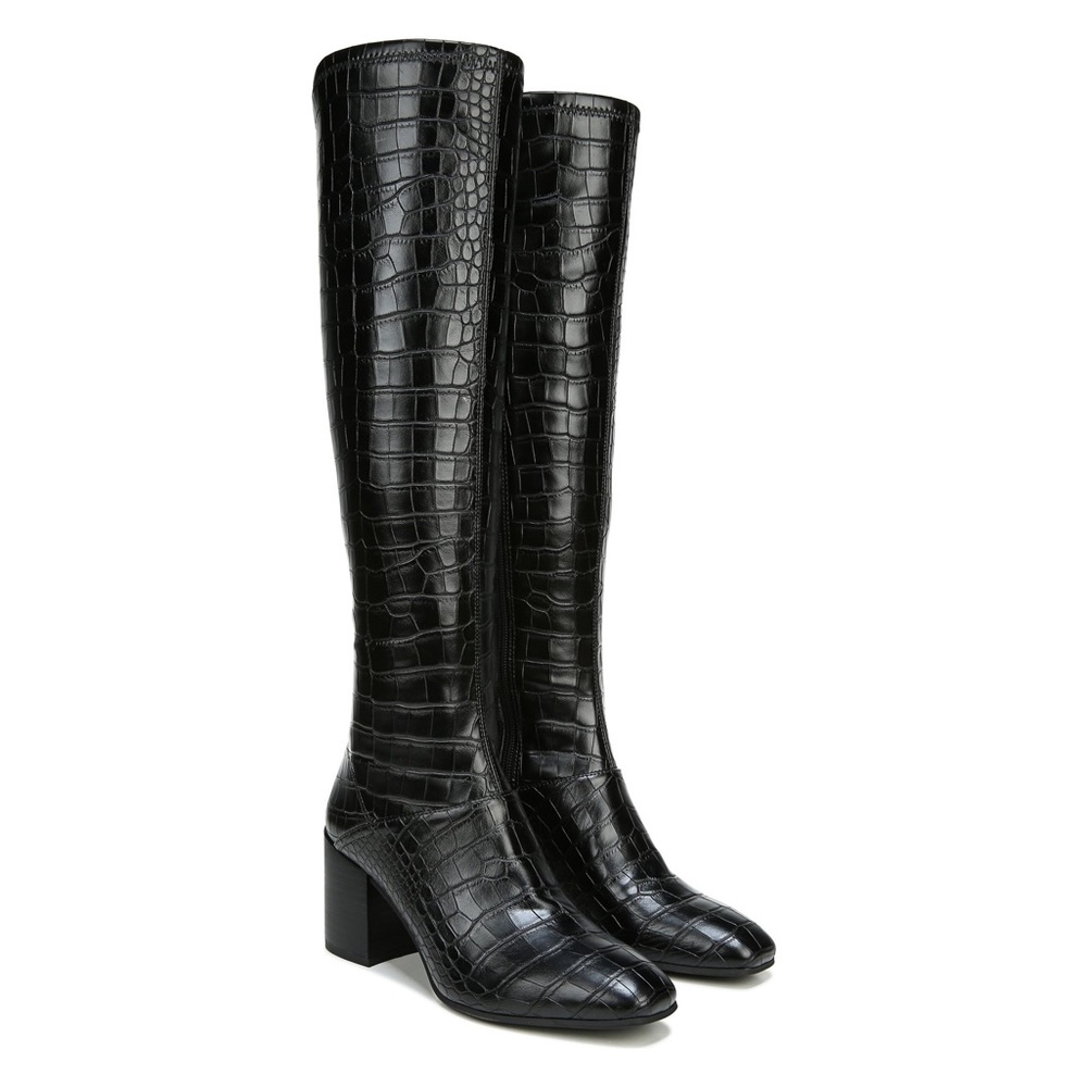 Black Croc Talfer Boots︱Franco Sarto